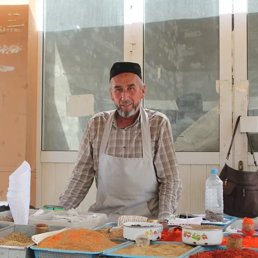 Marktverkoper in Oezbekistan